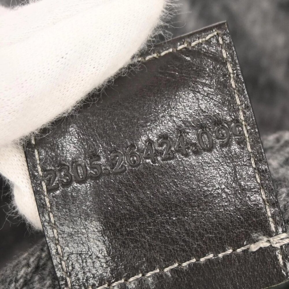 Fendi Gray Wool Zucca Baguette Handbag - Picture 10 of 10